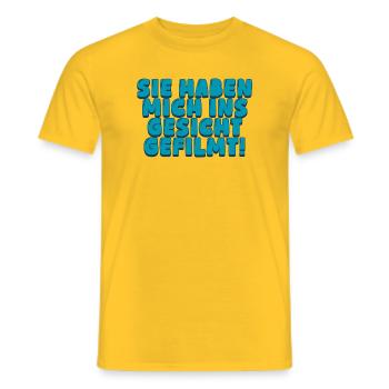 Sie haben mich ins Geischt - Männer T-Shirt - Gelb - Vorne - AI Model Male 178 dark (178cm)