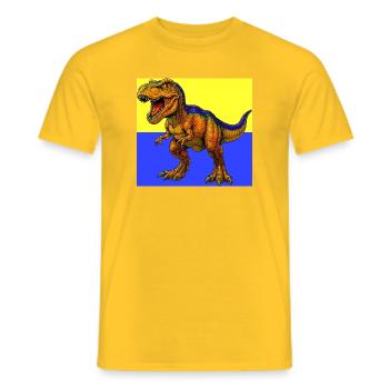Dinosaurier - Männer T-Shirt - Gelb - Vorne - AI Model Male 178 dark (178cm)