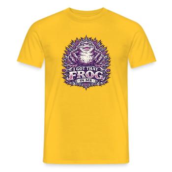 Frosch in mir Vintage-Emblem - Männer T-Shirt - Gelb - Vorne - AI Model Male 178 dark (178cm)