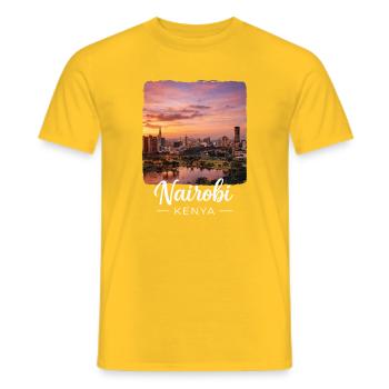Nairobi Kenya - Männer T-Shirt - Gelb - Vorne - AI Model Male 178 dark (178cm)