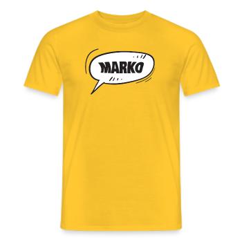 Vorname Marko - Männer T-Shirt - Gelb - Vorne - AI Model Male 178 dark (178cm)
