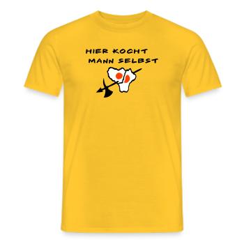 Koch - Männer T-Shirt - Gelb - Vorne - AI Model Male 178 dark (178cm)