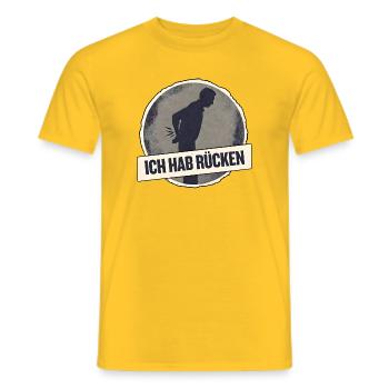 Ich hab Rücken Spruchshirt - Männer T-Shirt - Gelb - Vorne - AI Model Male 178 dark (178cm)