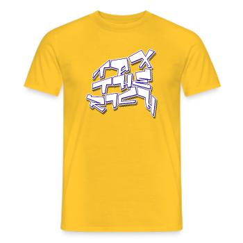 Taxer les riches - T-shirt homme - jaune - Devant - AI Model Male 178 dark (178cm)