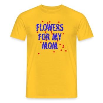 Des fleurs pour ma mère - T-shirt homme - jaune - Devant - AI Model Male 178 dark (178cm)