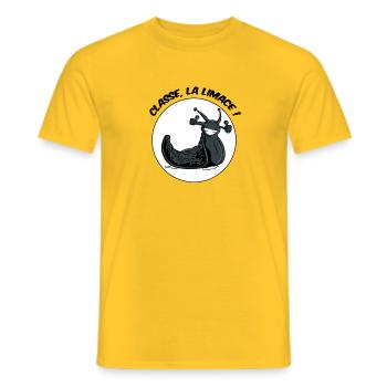 Classe, la limace ! - T-shirt homme - jaune - Devant - AI Model Male 178 dark (178cm)