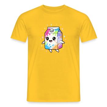 Colorful Milk Carton Kawaii - Men's T-Shirt - yellow - Front - AI Model Male 178 dark (178cm)