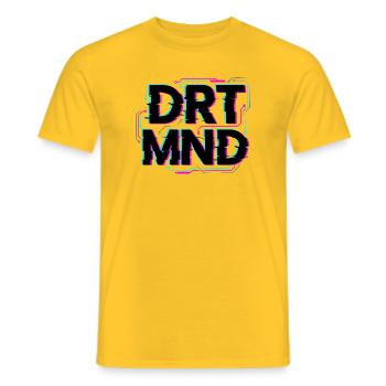 Dortmund DRTMND T-shirt à glitch, sweat à capuche, sac - T-shirt homme - jaune - Devant - AI Model Male 178 dark (178cm)