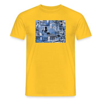 Stadtnotation 2 - Männer T-Shirt - Gelb - Vorne - AI Model Male 178 dark (178cm)