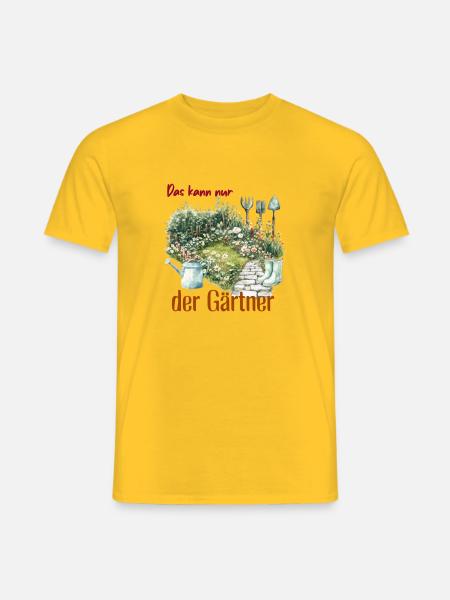 Beruf Gärtner - Geschenk Gärtner - Männer T-Shirt - Gelb