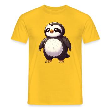 Fantasme mythique amusant de pingouins et paresseux - T-shirt homme - jaune - Devant - AI Model Male 178 dark (178cm)