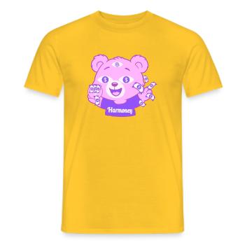 Harmoney Teddy - T-shirt homme - jaune - Devant - AI Model Male 178 dark (178cm)