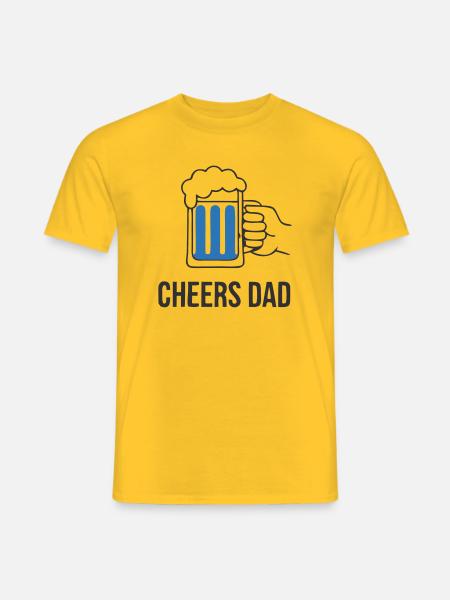 Sociable Cheers Dad Beer Mug - Men's T-Shirt - yellow