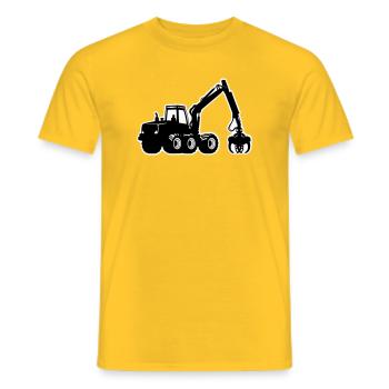 Harvester Silhouette - Men's T-Shirt - yellow - Front - AI Model Male 178 dark (178cm)