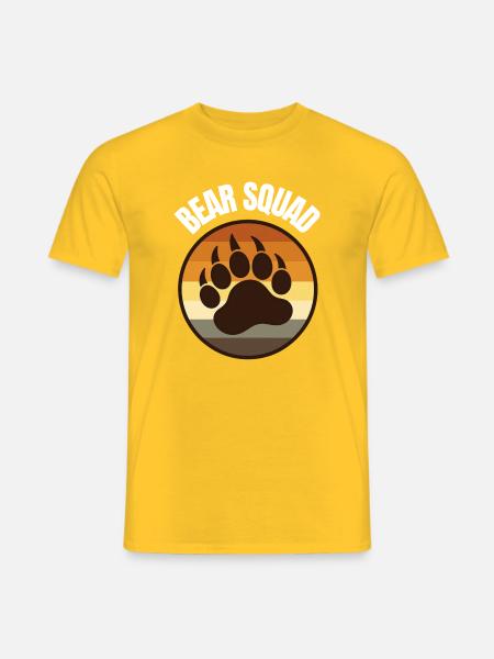 Bear Squad – Gay Jga Bear Pride Bachelor Crew - Männer T-Shirt - Gelb