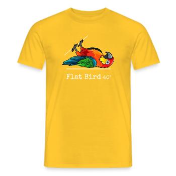 Flat Bird à 40 degrés - T-shirt homme - jaune - Devant - AI Model Male 178 dark (178cm)