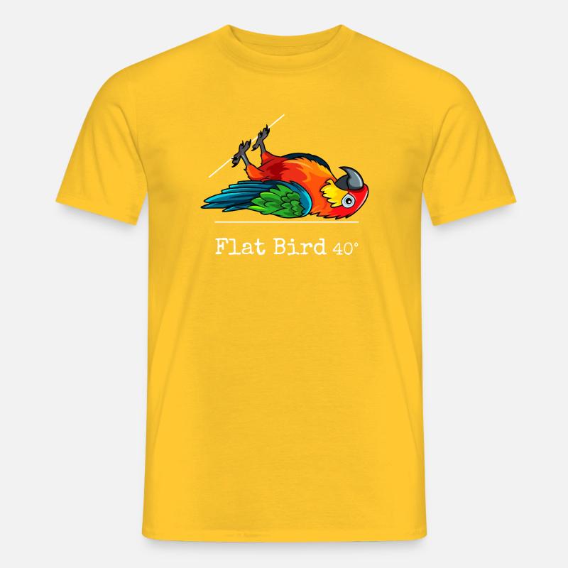 Flat Bird at 40 degrees - Männer T-Shirt - Gelb