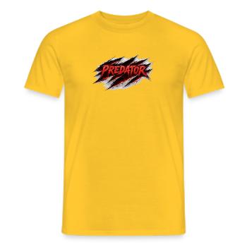 Raubtier-Kratz Retro-Style - Männer T-Shirt - Gelb - Vorne - AI Model Male 178 dark (178cm)