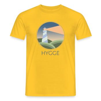 Phare de Hygge - T-shirt homme - jaune - Devant - AI Model Male 178 dark (178cm)