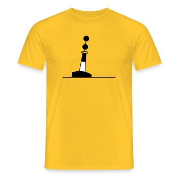 Tonne - Boje Nordsee Segeln Ostsee Maritim - Männer T-Shirt - Gelb - Vorne - AI Model Male 178 dark (178cm)