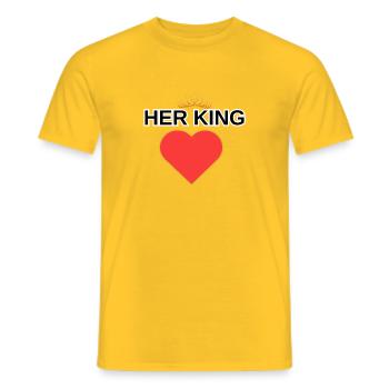 Ihr King-Shirt-Paar, passendes Geschenk King Queen T-S - Männer T-Shirt - Gelb - Vorne - AI Model Male 178 dark (178cm)
