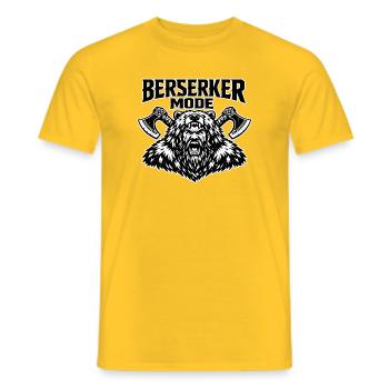 Haches à ours en mode Berserker - T-shirt homme - jaune - Devant - AI Model Male 178 dark (178cm)