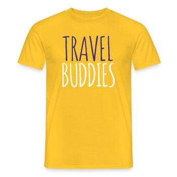 Reise Buddies  - Männer T-Shirt - Gelb - Vorne - AI Model Male 178 dark (178cm)