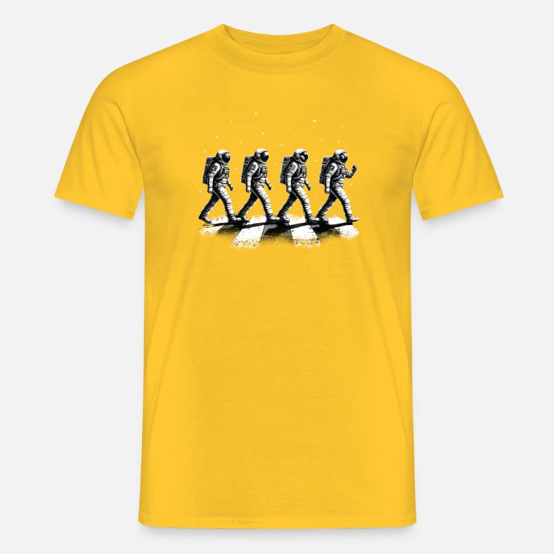 Exploration spatiale des astronautes marchants - T-shirt homme - jaune