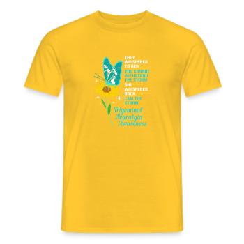 Trigeminusneuralgie - Männer T-Shirt - Gelb - Vorne - AI Model Male 178 dark (178cm)