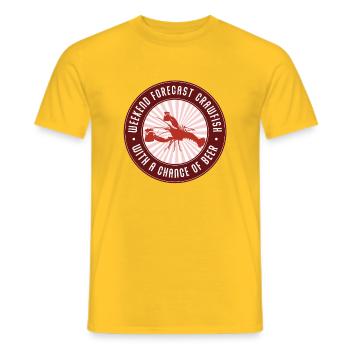 Crawfish Weekend Bierchance - Männer T-Shirt - Gelb - Vorne - AI Model Male 178 dark (178cm)