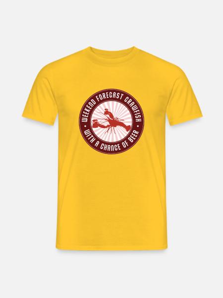 Crawfish Weekend Bierchance - Männer T-Shirt - Gelb
