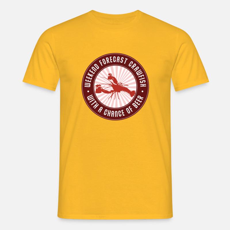 Crawfish Weekend Bierchance - Männer T-Shirt - Gelb