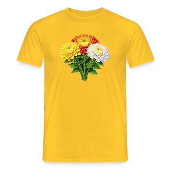 Chrysanthemen-Trio-Strauß - Männer T-Shirt - Gelb - Vorne - AI Model Male 178 dark (178cm)