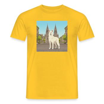 Can de Palleiro Peregrino - T-shirt homme - jaune - Devant - AI Model Male 178 dark (178cm)
