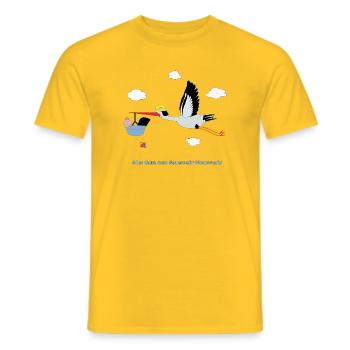Alle Gute zum Feuerwehrnachwuchs - Buben - Männer T-Shirt - Gelb - Vorne - AI Model Male 178 dark (178cm)