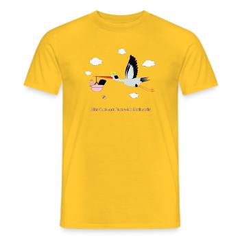 Alles Gute zum Feuerwehr Nachwuchs - Mädchen - Männer T-Shirt - Gelb - Vorne - AI Model Male 178 dark (178cm)