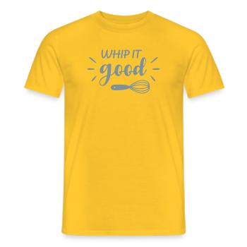 Whip It Good Funny Baking Quote Retro Design - Men's T-Shirt - yellow - Front - AI Model Male 178 dark (178cm)