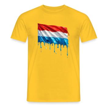 Luxembourg Colorful Paint - Men's T-Shirt - yellow - Front - AI Model Male 178 dark (178cm)