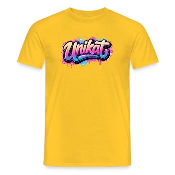 Néon graffiti unique - T-shirt homme - jaune - Devant - AI Model Male 178 dark (178cm)