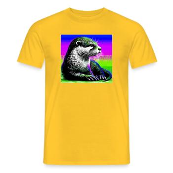 loutre - T-shirt homme - jaune - Devant - AI Model Male 178 dark (178cm)