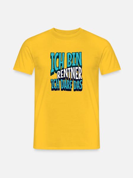 Rentner darf das - Männer T-Shirt - Gelb