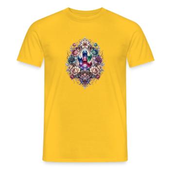 Kristallblumen Prisma Ring - Männer T-Shirt - Gelb - Vorne - AI Model Male 178 dark (178cm)