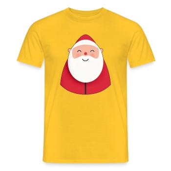 Childish Santa Claus Smile Fun - Men's T-Shirt - yellow - Front - AI Model Male 178 dark (178cm)