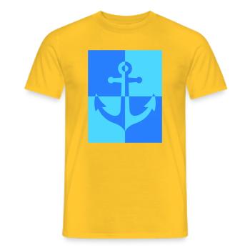 Ancre - T-shirt homme - jaune - Devant - AI Model Male 178 dark (178cm)