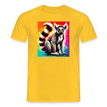 Lémurien - T-shirt homme - jaune - Devant - AI Model Male 178 dark (178cm)