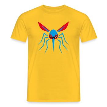 Moskito, Mücke, Insekt, Böse - Männer T-Shirt - Gelb - Vorne - AI Model Male 178 dark (178cm)