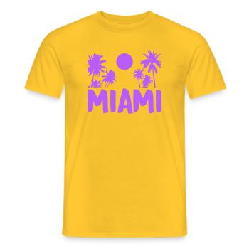 Miami - T-shirt homme - jaune - Devant - AI Model Male 178 dark (178cm)