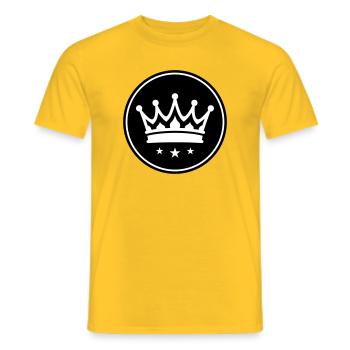Crown Symbol - Men's T-Shirt - yellow - Front - AI Model Male 178 dark (178cm)