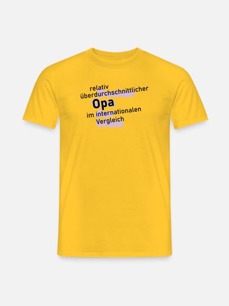 überdurchschnittlicher opa - Männer T-Shirt - Gelb
