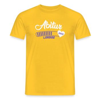 Abitur 2026 Loading Herz - Männer T-Shirt - Gelb - Vorne - AI Model Male 178 dark (178cm)